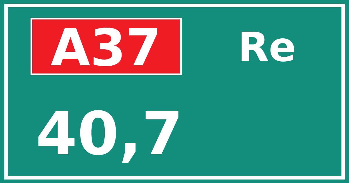 Hectometerbord A37 40,7 zijde Re