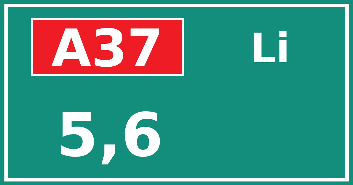 Hectometerbord A37 5,6 zijde Li