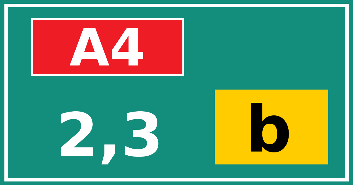 Hectometerbord A4 2,3 letter b