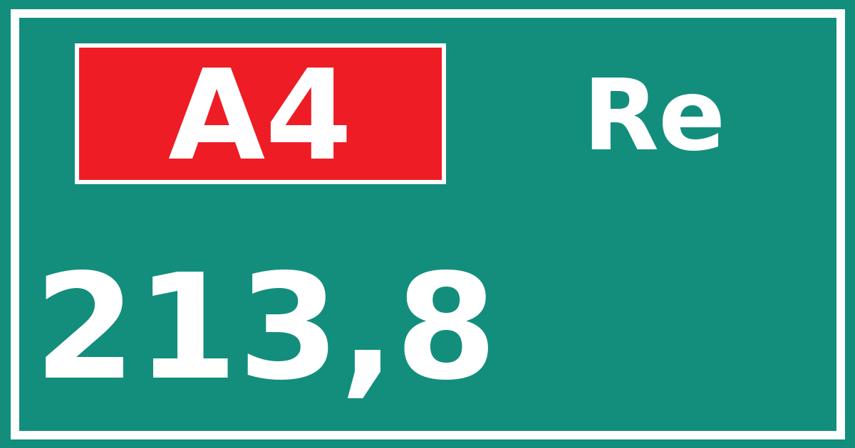 Hectometerbord A4 213,8 zijde Re