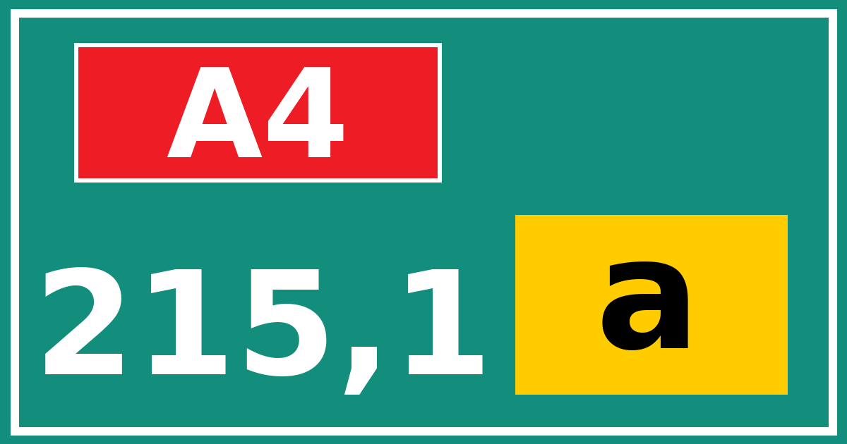 Hectometerbord A4 215,1 letter a
