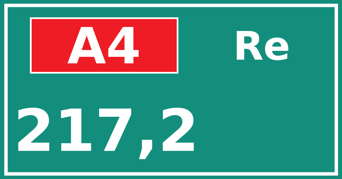 Hectometerbord A4 217,2 zijde Re