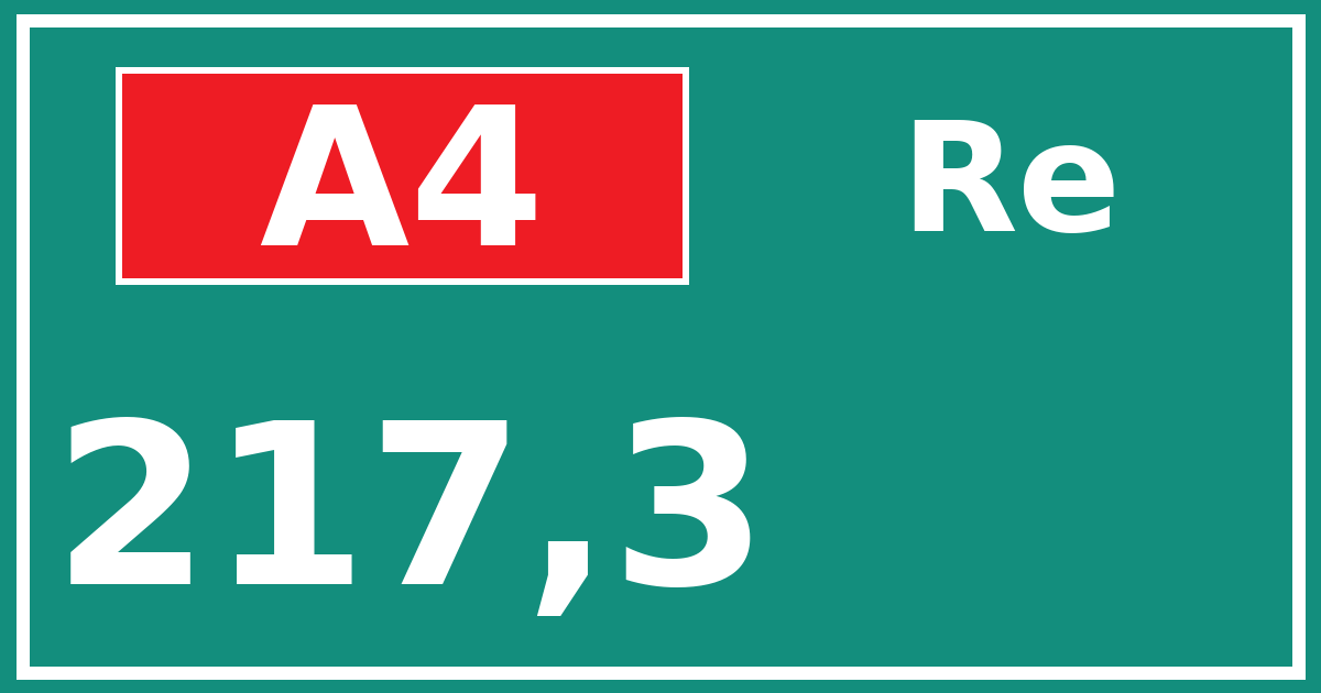 Hectometerbord A4 217,3 zijde Re