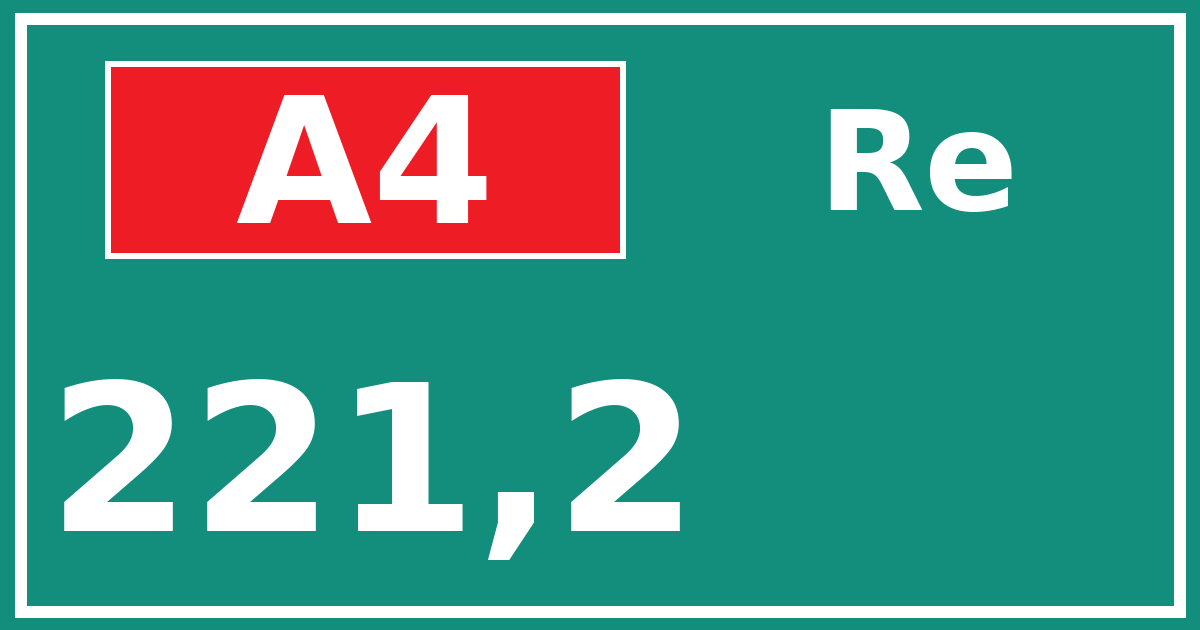 Hectometerbord A4 221,2 zijde Re