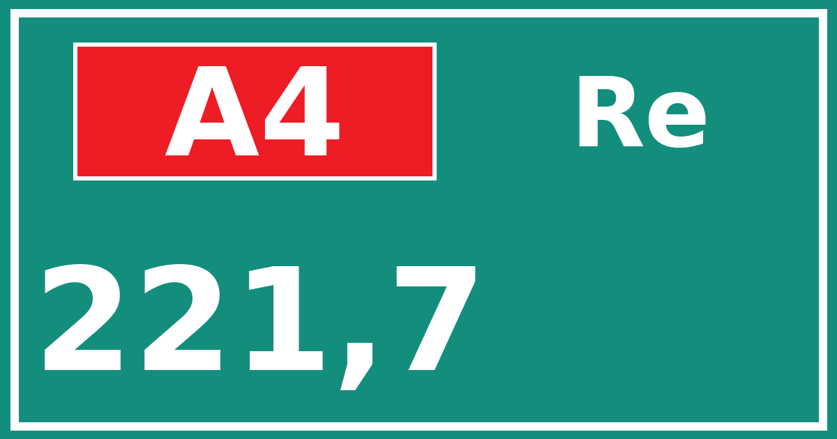Hectometerbord A4 221,7 zijde Re