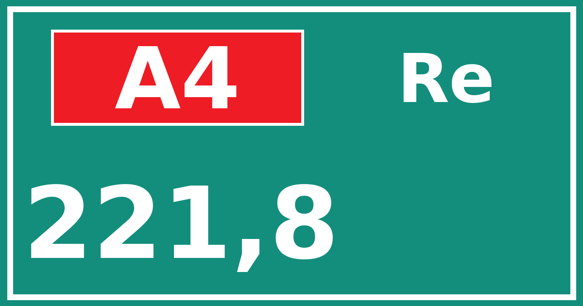 Hectometerbord A4 221,8 zijde Re