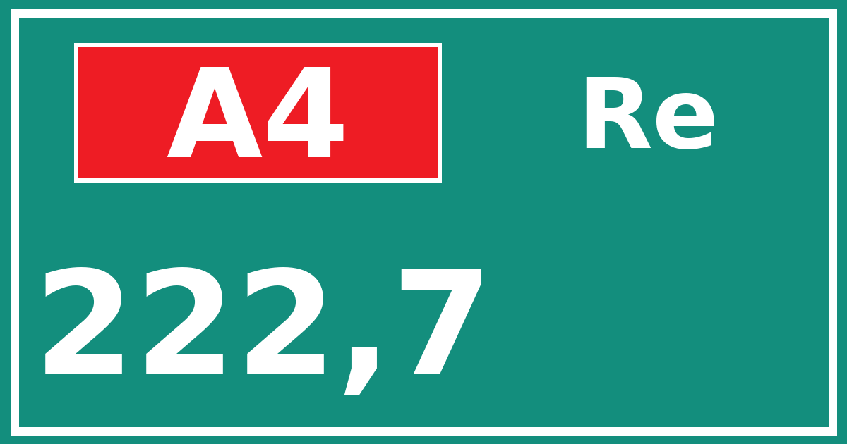 Hectometerbord A4 222,7 zijde Re