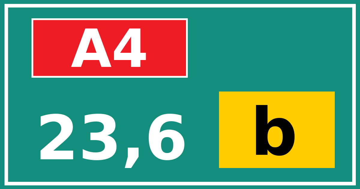 Hectometerbord A4 23,6 letter b