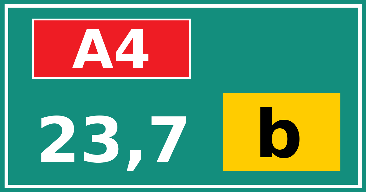 Hectometerbord A4 23,7 letter b