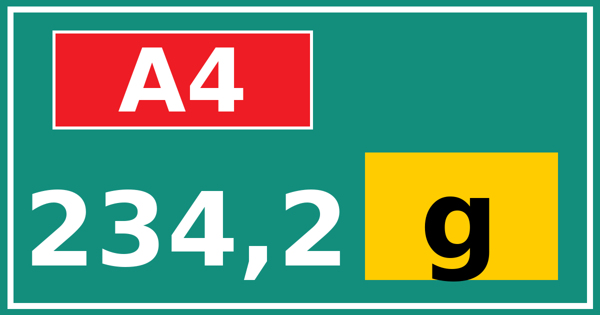 Hectometerbord A4 234,2 letter g