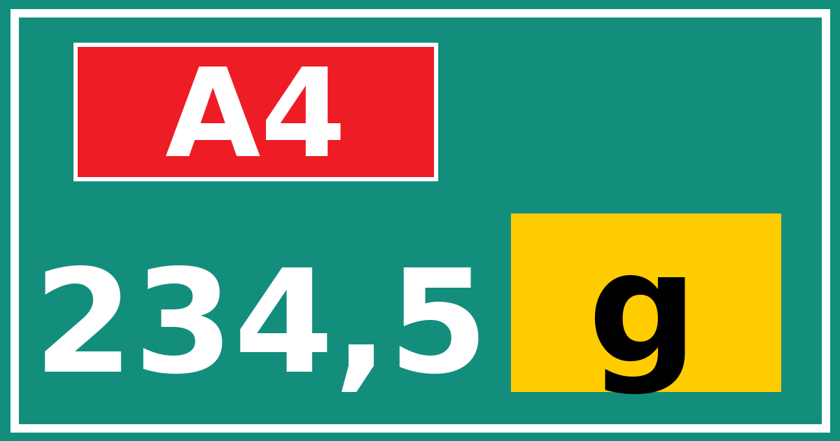 Hectometerbord A4 234,5 letter g