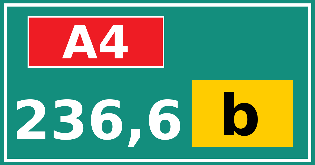 Hectometerbord A4 236,6 letter b