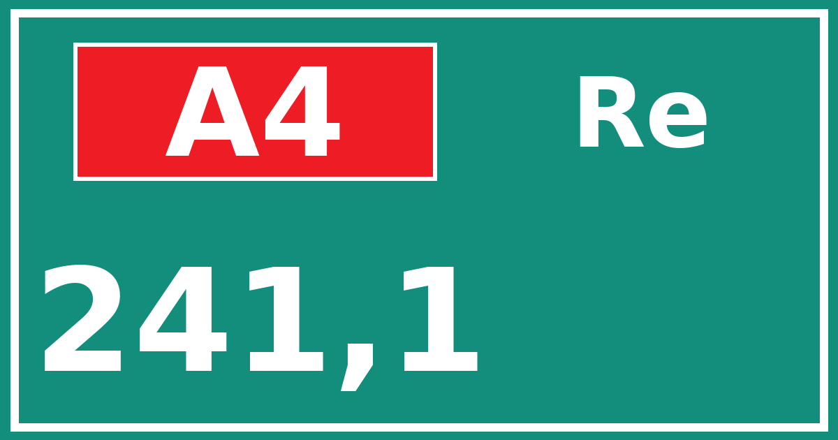 Hectometerbord A4 241,1 zijde Re