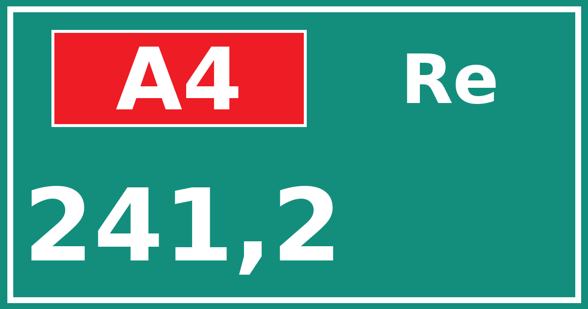 Hectometerbord A4 241,2 zijde Re