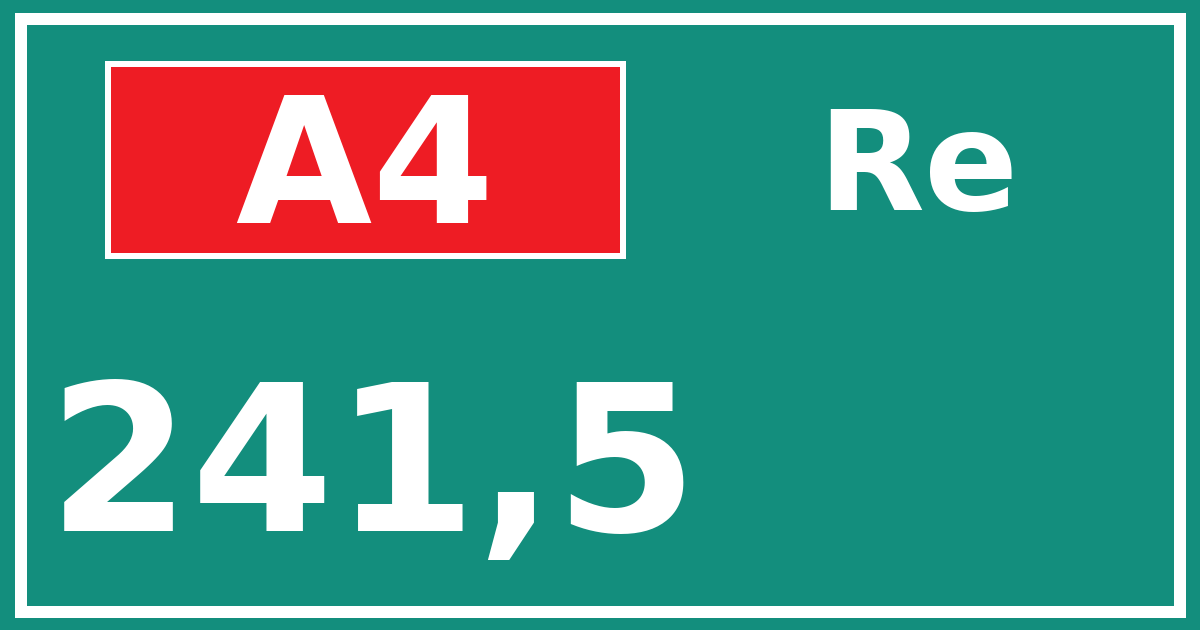 Hectometerbord A4 241,5 zijde Re