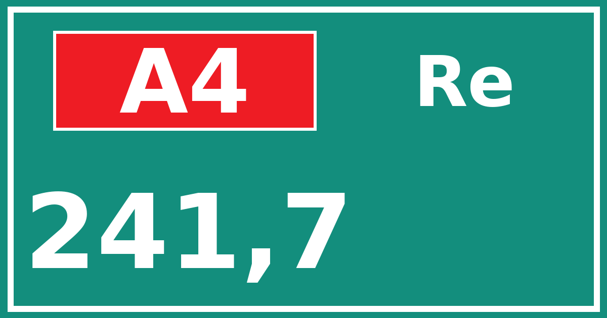 Hectometerbord A4 241,7 zijde Re