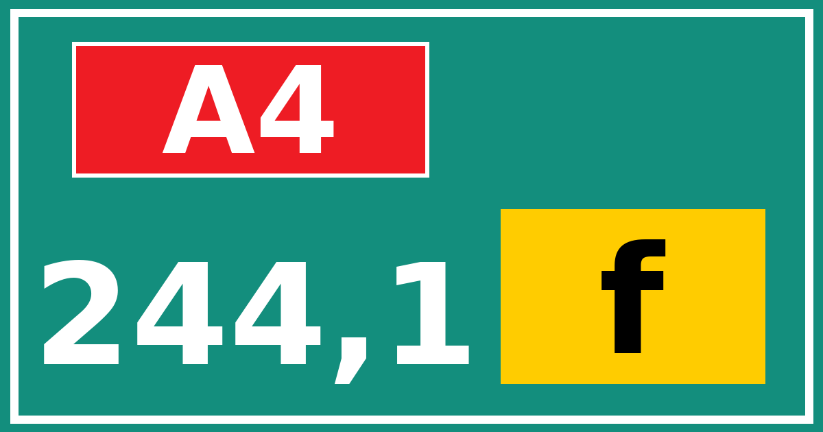 Hectometerbord A4 244,1 letter f
