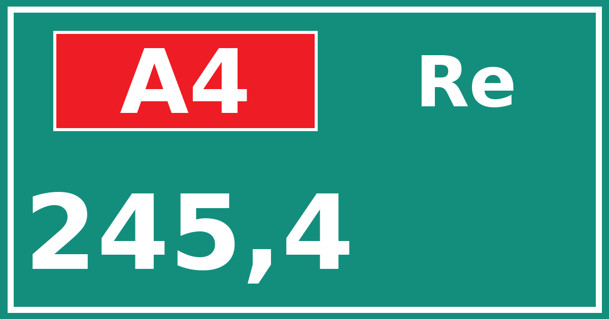 Hectometerbord A4 245,4 zijde Re