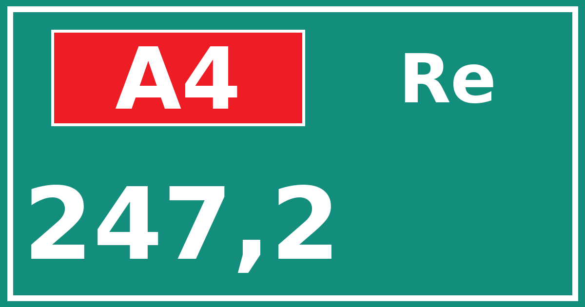 Hectometerbord A4 247,2 zijde Re