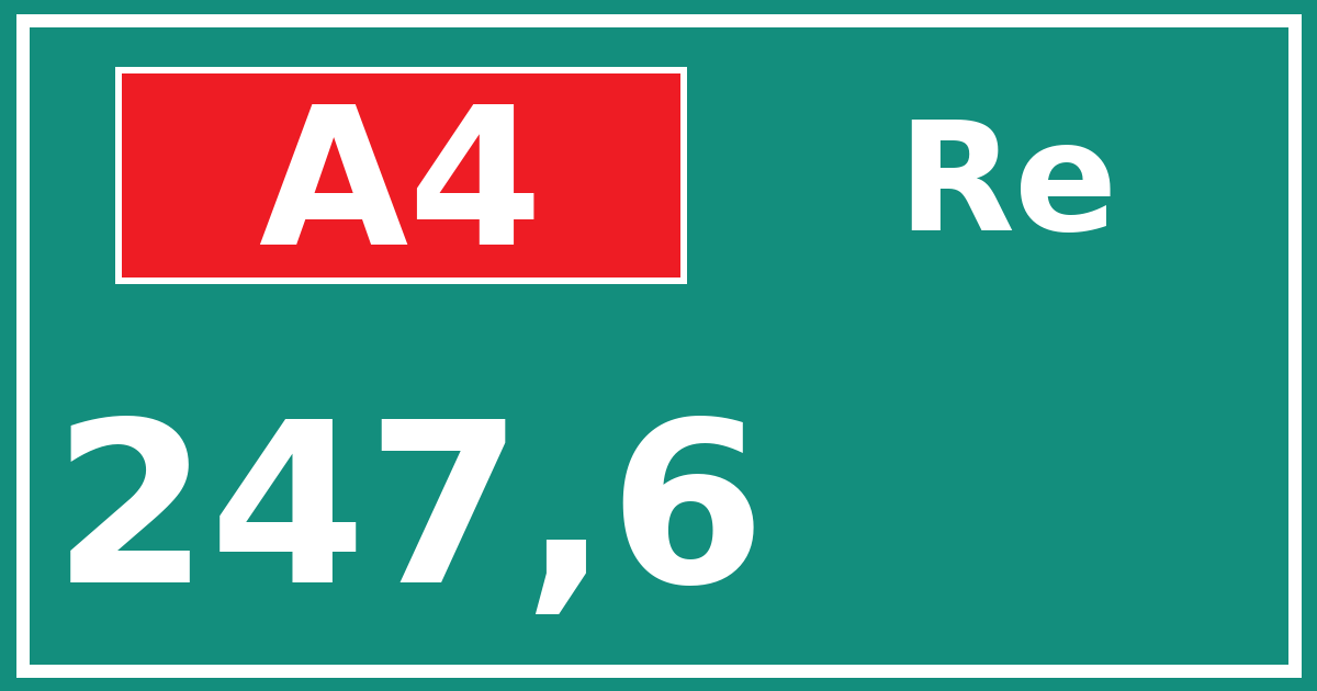 Hectometerbord A4 247,6 zijde Re