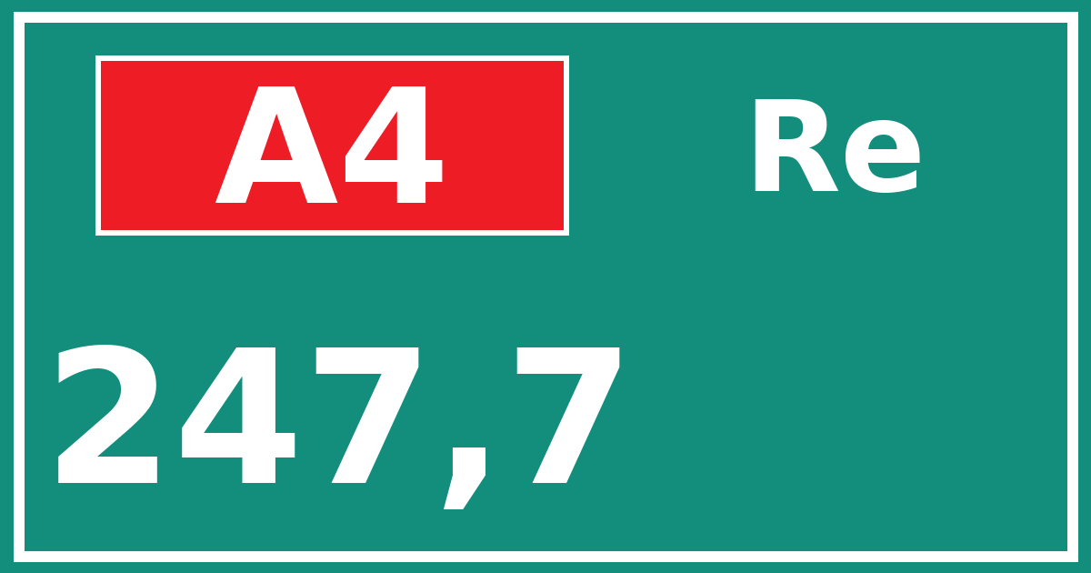 Hectometerbord A4 247,7 zijde Re