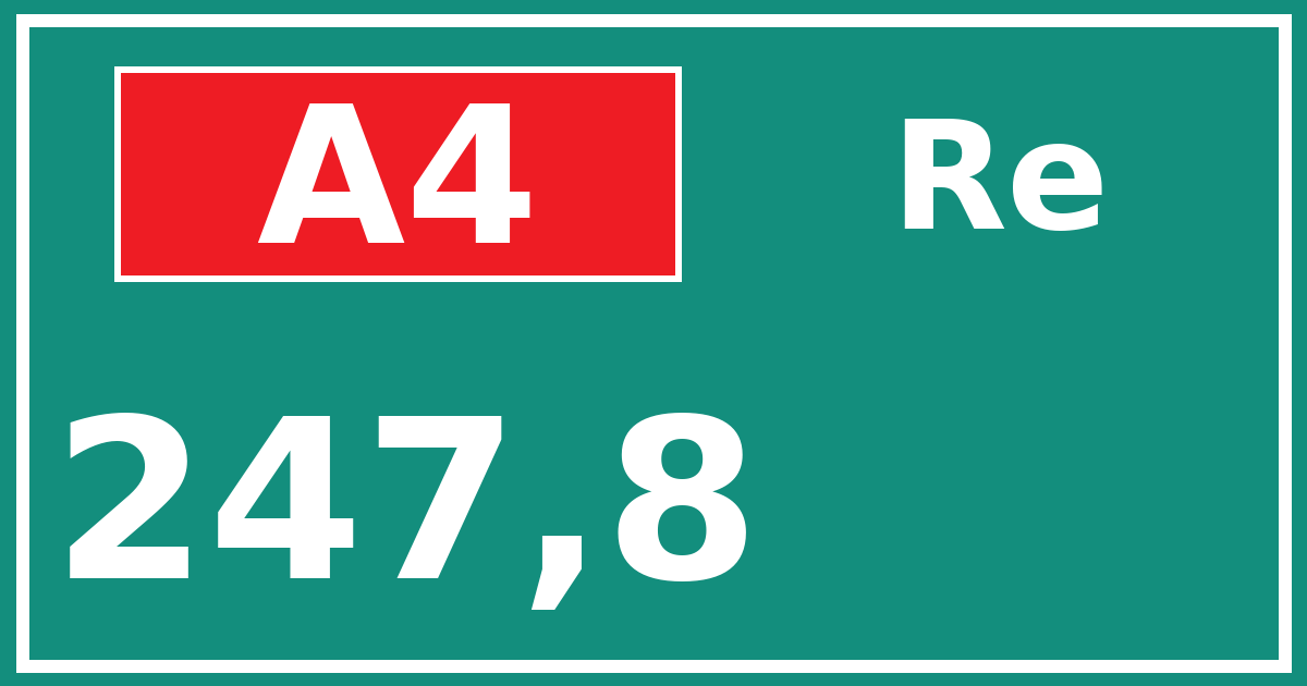 Hectometerbord A4 247,8 zijde Re