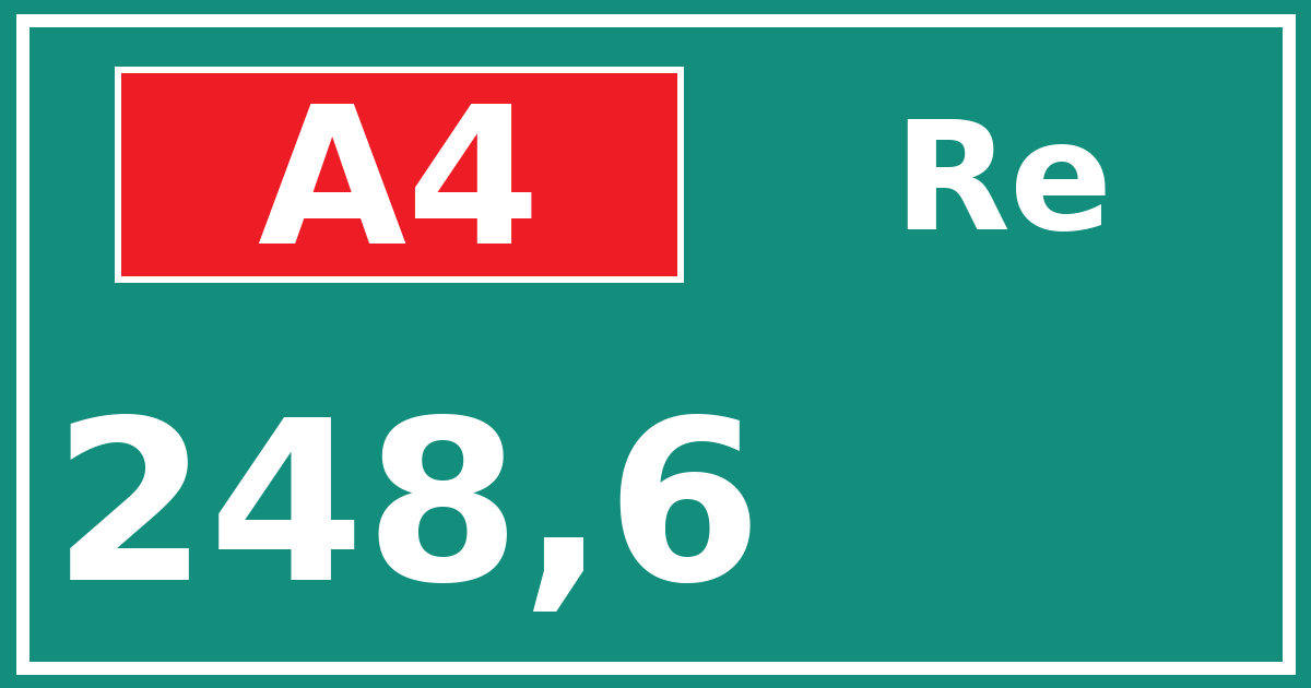 Hectometerbord A4 248,6 zijde Re