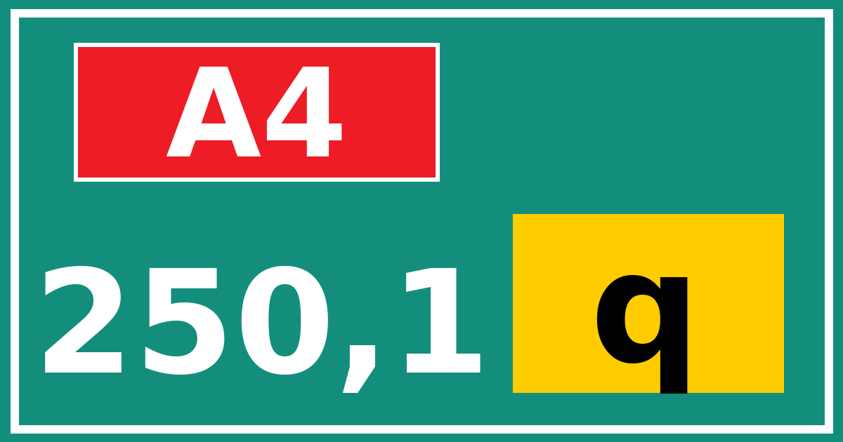 Hectometerbord A4 250,1 letter q