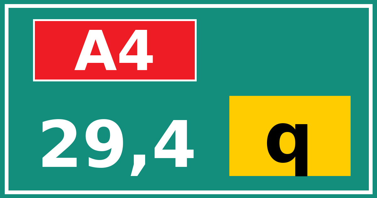 Hectometerbord A4 29,4 letter q