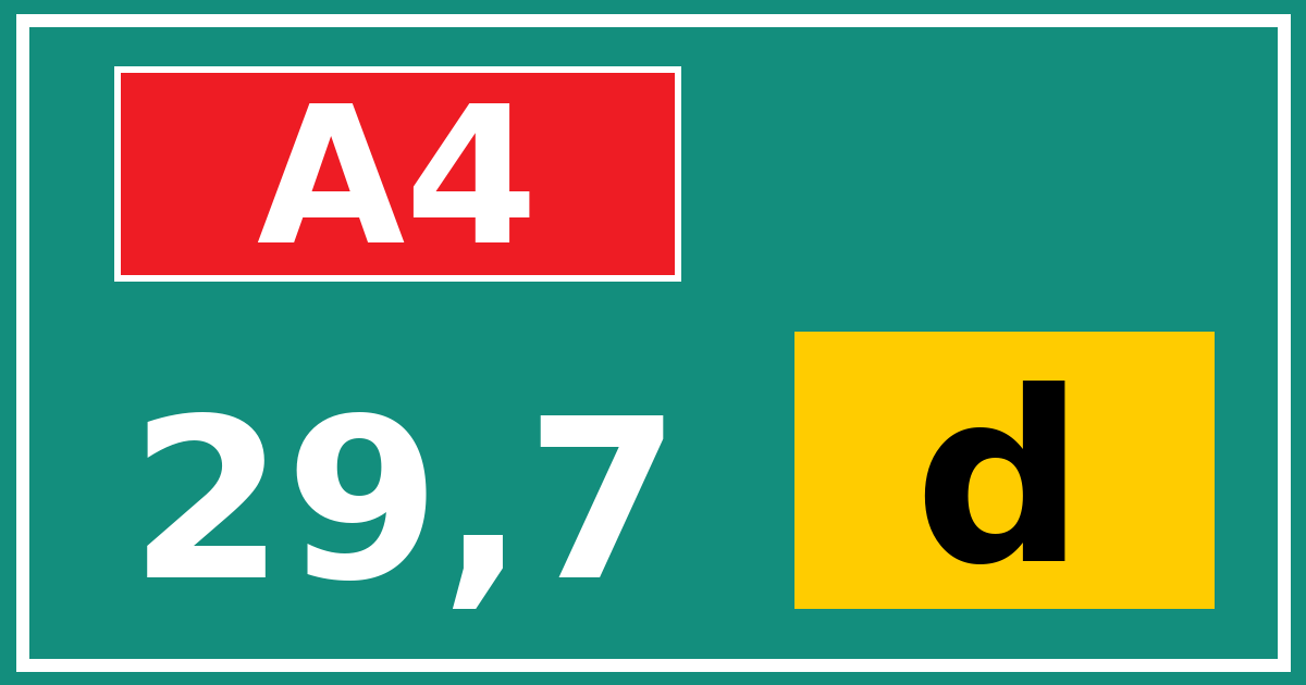 Hectometerbord A4 29,7 letter d