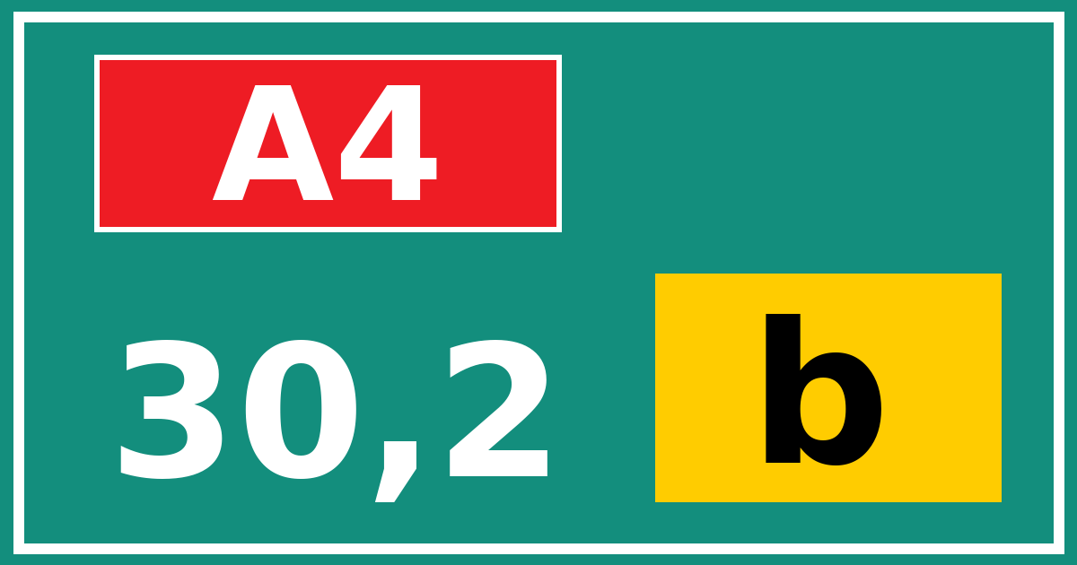 Hectometerbord A4 30,2 letter b