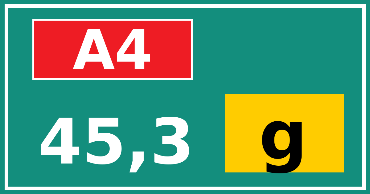 Hectometerbord A4 45,3 letter g