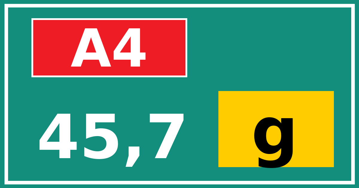 Hectometerbord A4 45,7 letter g
