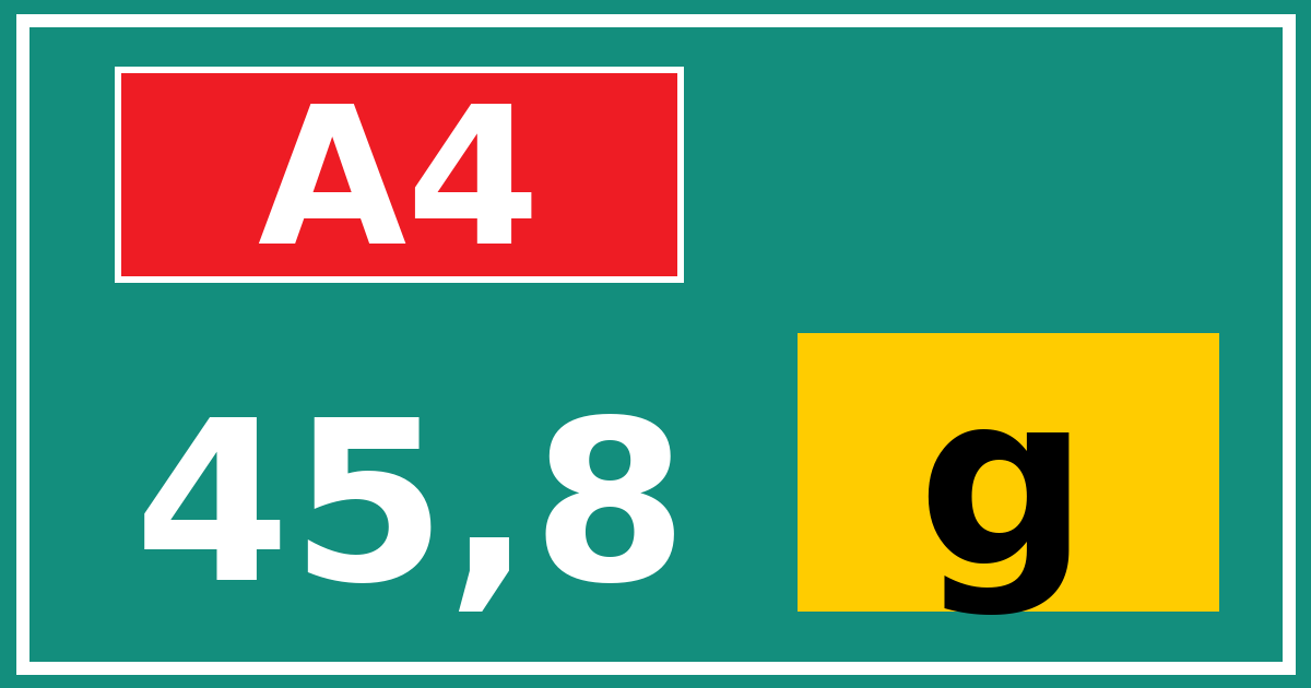 Hectometerbord A4 45,8 letter g