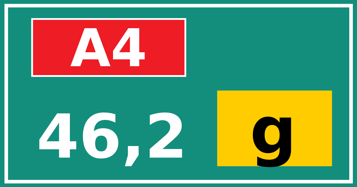 Hectometerbord A4 46,2 letter g