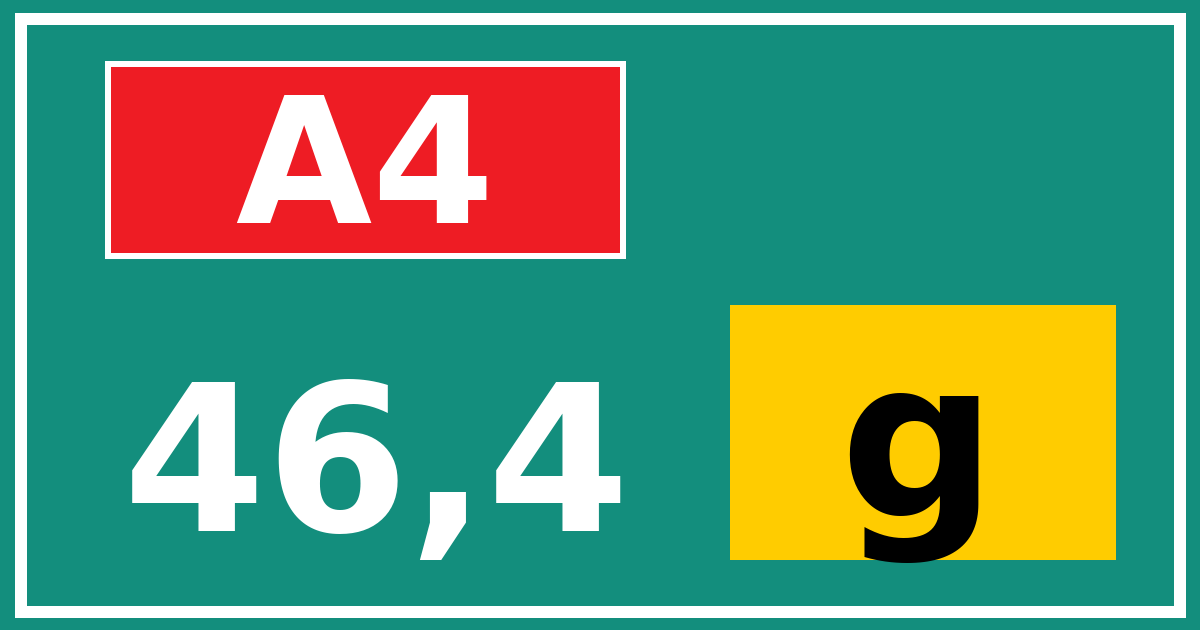 Hectometerbord A4 46,4 letter g