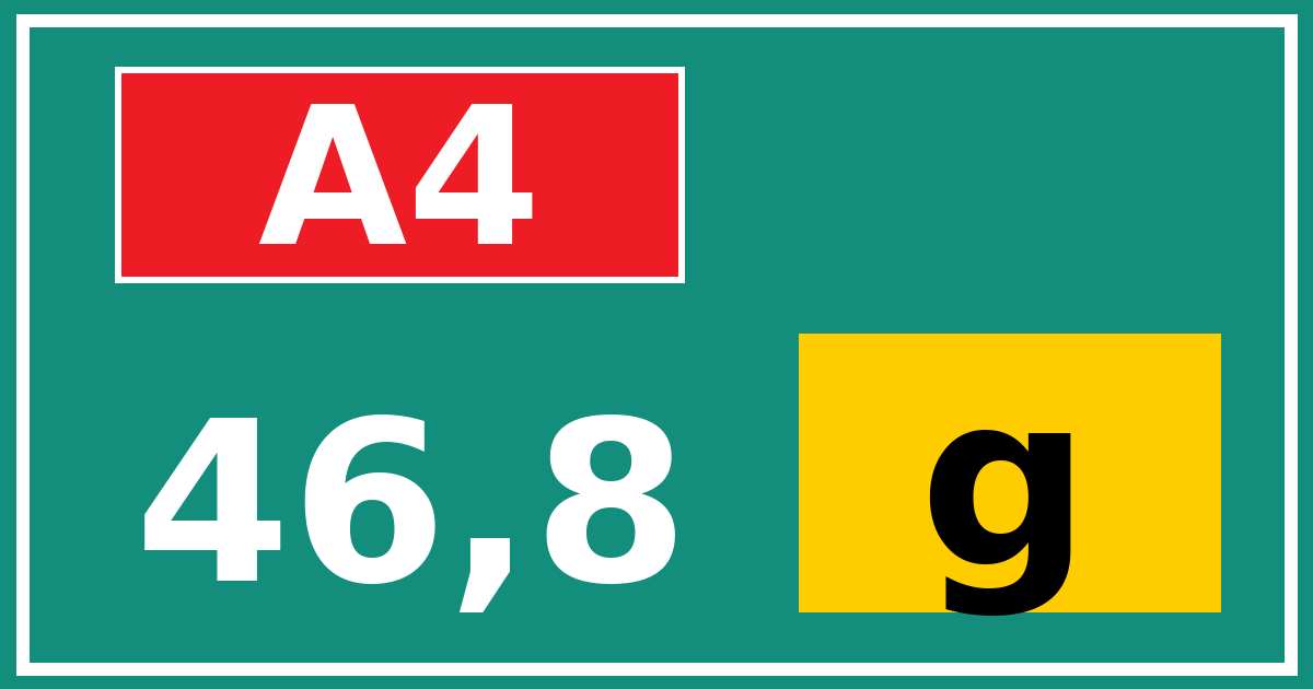 Hectometerbord A4 46,8 letter g