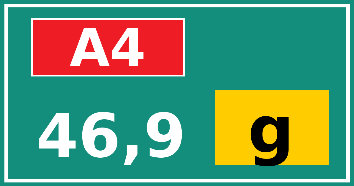 Hectometerbord A4 46,9 letter g