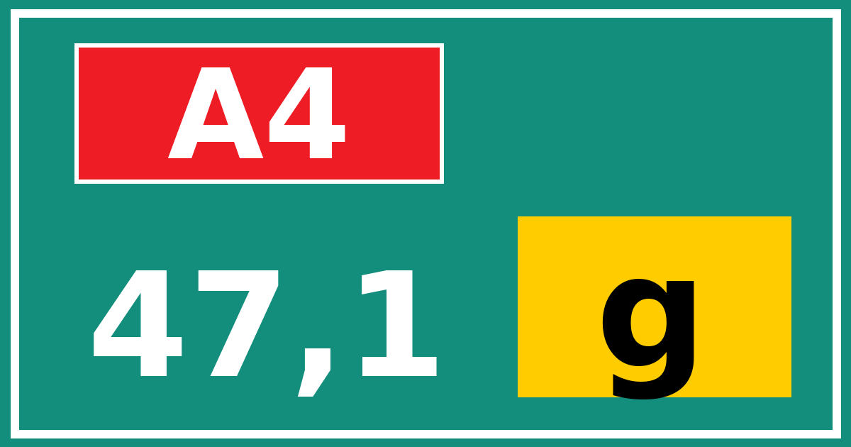 Hectometerbord A4 47,1 letter g