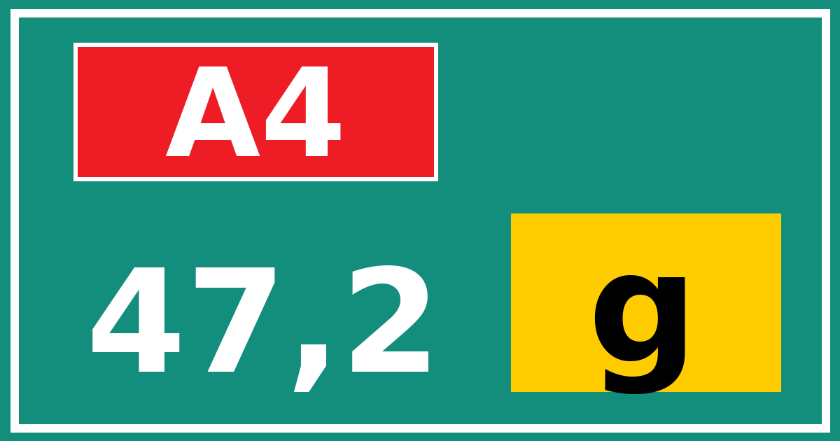 Hectometerbord A4 47,2 letter g
