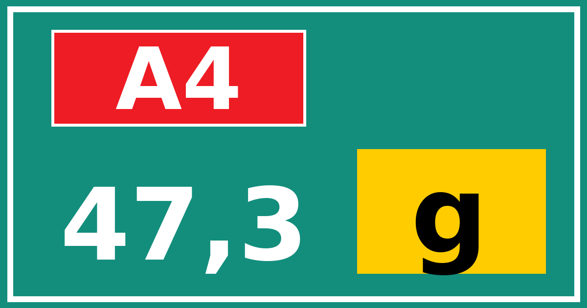 Hectometerbord A4 47,3 letter g