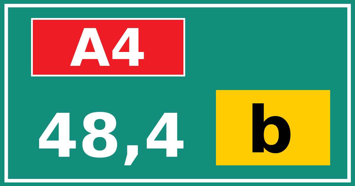 Hectometerbord A4 48,4 letter b