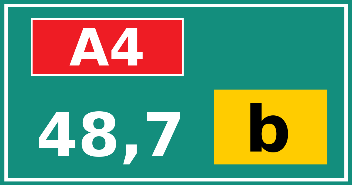 Hectometerbord A4 48,7 letter b