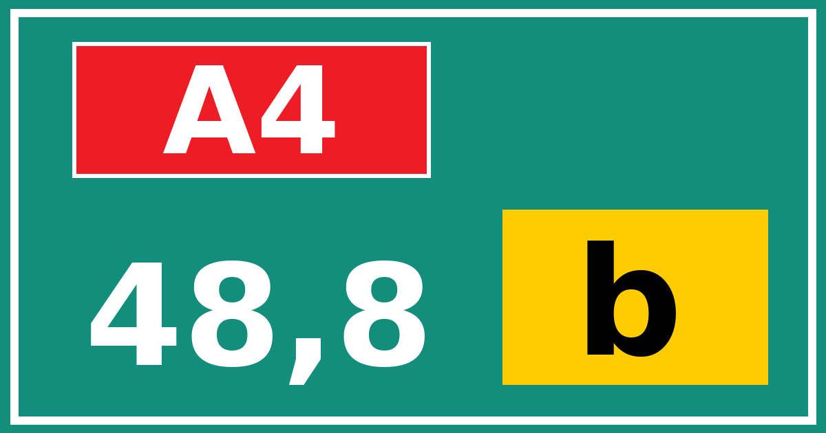 Hectometerbord A4 48,8 letter b
