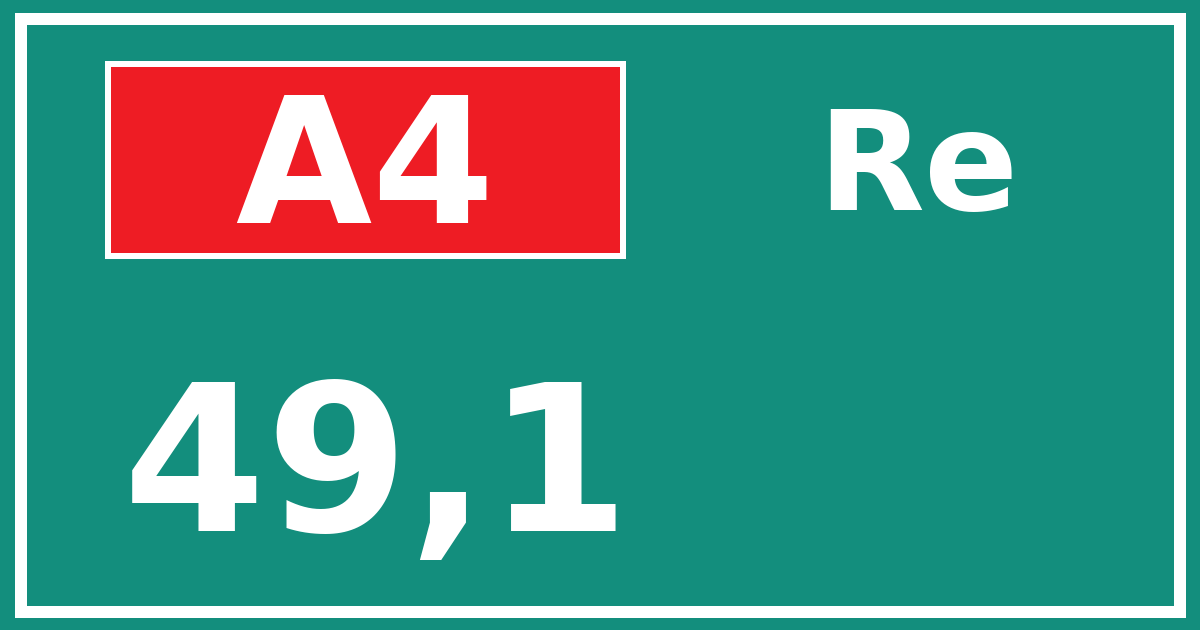 Hectometerbord A4 49,1 zijde Re