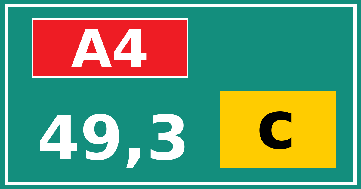 Hectometerbord A4 49,3 letter c