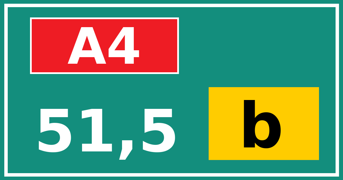 Hectometerbord A4 51,5 letter b