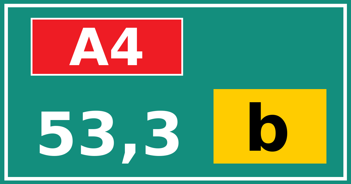 Hectometerbord A4 53,3 letter b