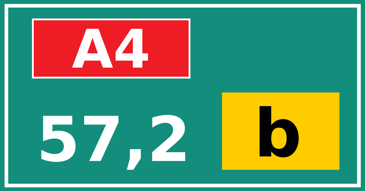Hectometerbord A4 57,2 letter b