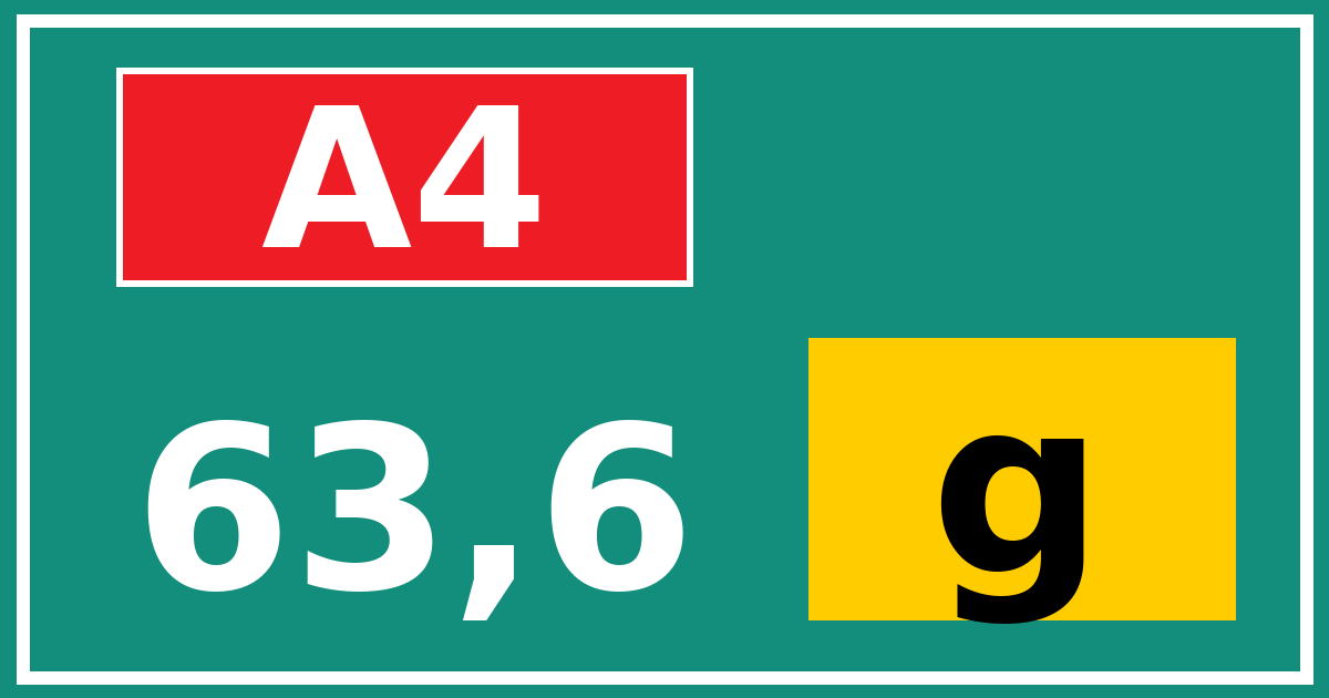 Hectometerbord A4 63,6 letter g